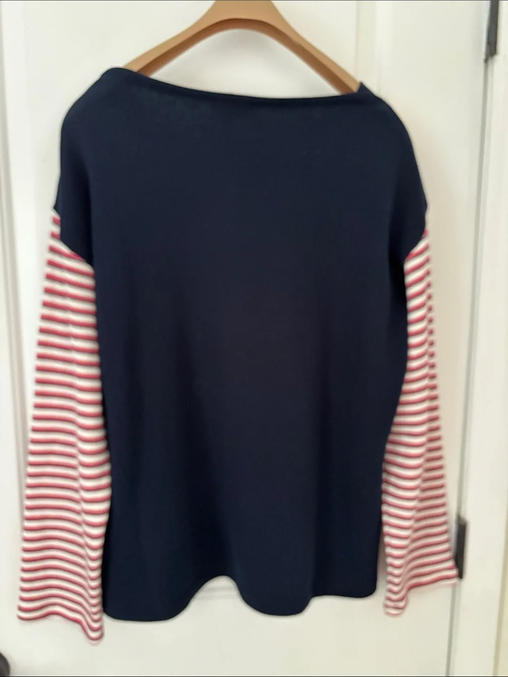 J. Crew Heritage Red & White Striped terry Crewneck Sweater